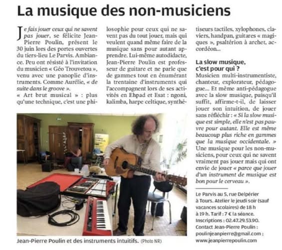 photo NR: Jean-Pierre Poulin et ses instruments intuitifs.