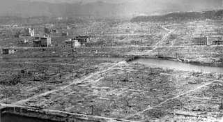 photo prise après le bombardement d'Hiroshima
