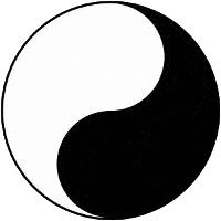 Le symbole du Yin et du Yang sans les points