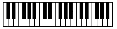 Dessin d'un clavier de piano