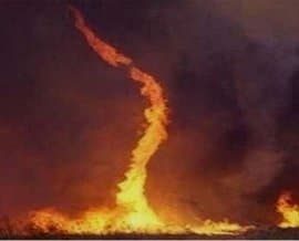 photo d'une tornade de feu au Brésil