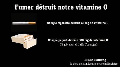 Fumer détruit la vitamine C